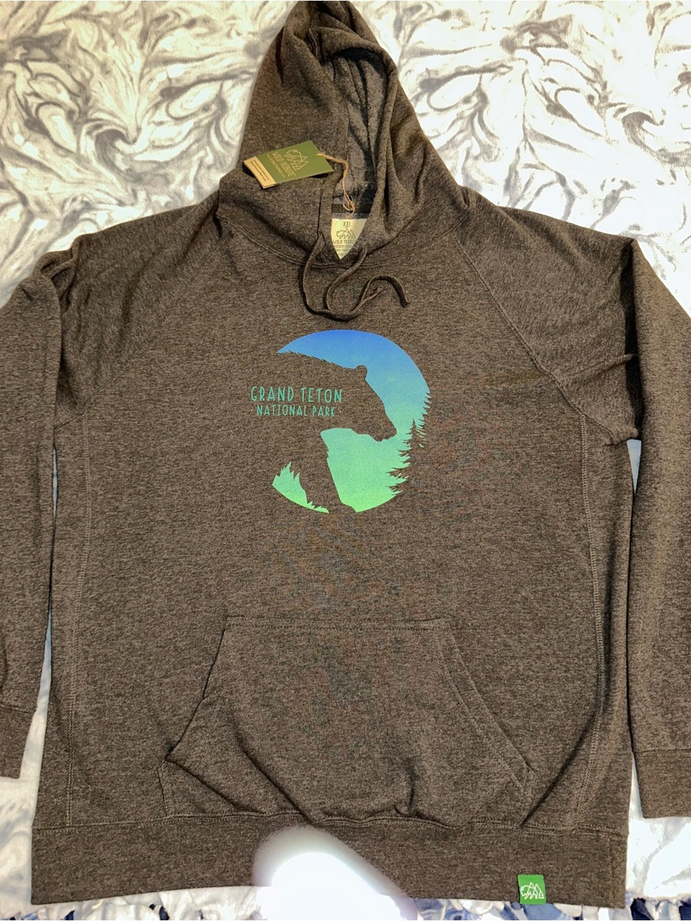 Grand Teton National Park Men's Hoodie - Heather Grey